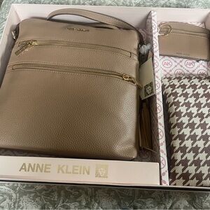 Anne Klein Tan Crossbody Bag Set